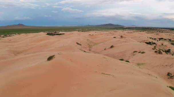 Coucher Soleil Sur Les Dunes Sable Dans Désert — Video