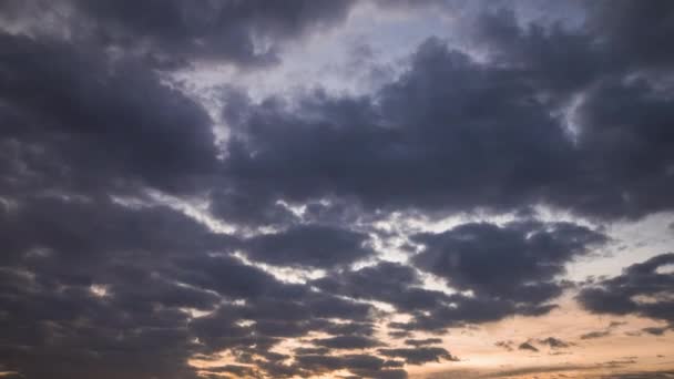 Şafakta Dramatik Bulutlar Güzel Gökyüzü Zaman Çizelgesi — Stok video