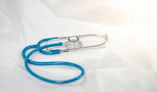 Stethoscope  for the doctor use with the patient and cure on white background.