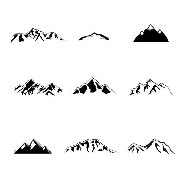 Collection Vintage Mountains Labels — Stock Vector