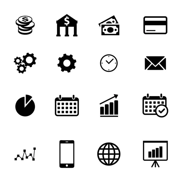 Business Icons Set Simple Business Finance Icons — Stock Vector