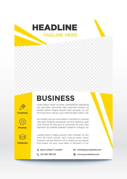 Modelo Cartaz Negócios Folheto Layout Design Brochura — Vetor de Stock