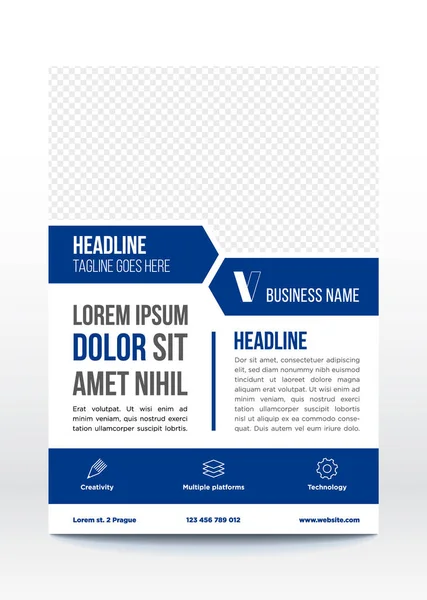 Business Poster Template Flyer Brochure Design Layout — Stock Vector