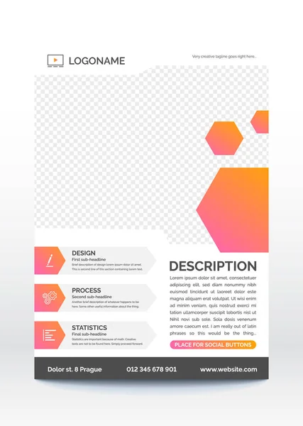 Zakelijke Poster Template Flyer Brochure Ontwerp Lay Out — Stockvector