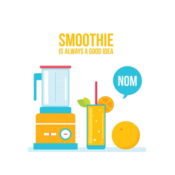 Mélangeur et smoothie frais — Image vectorielle