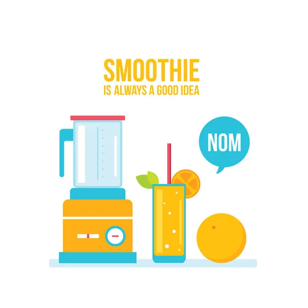 Blender en verse smoothie — Stockvector