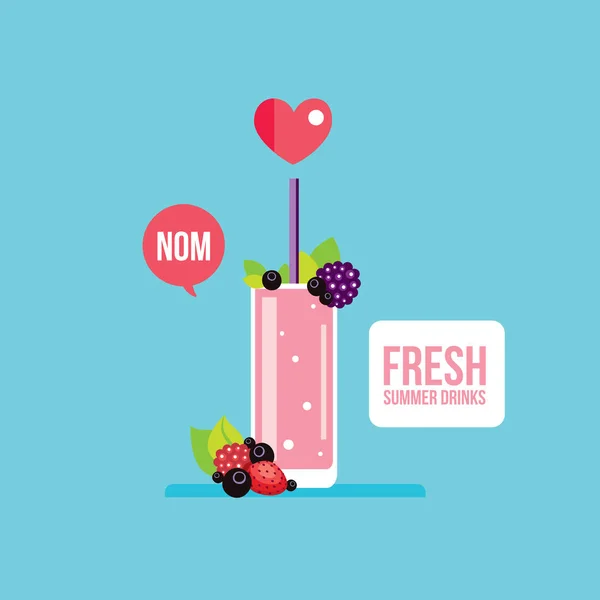 Frisse zomer smoothie — Stockvector