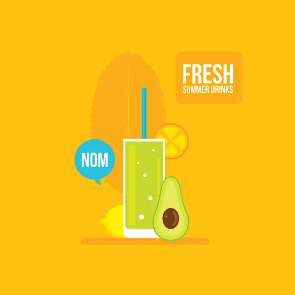 Smoothie d'été frais — Image vectorielle