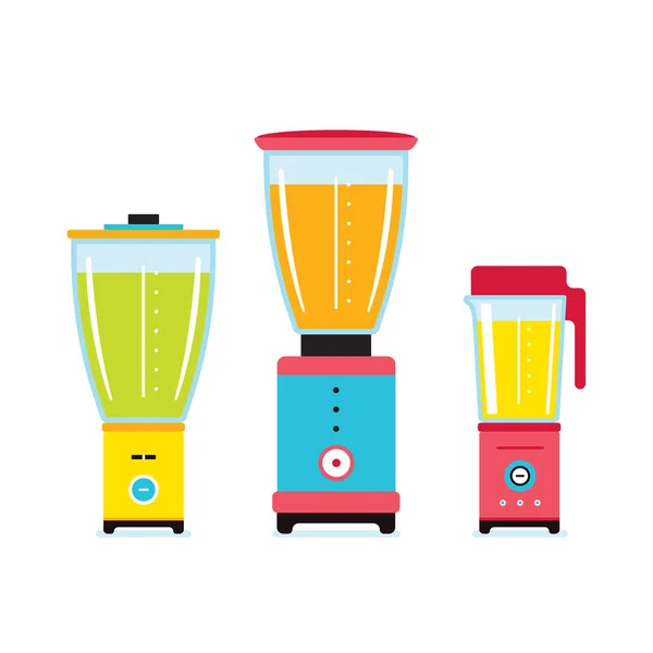 Blender Juicer Mixer Set de iconos de electrodomésticos de cocina — Vector de stock