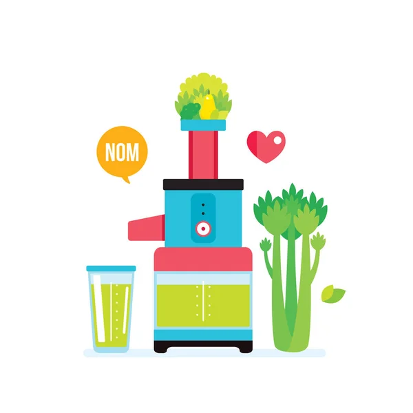 Appareil de cuisine presse-agrumes coloré — Image vectorielle