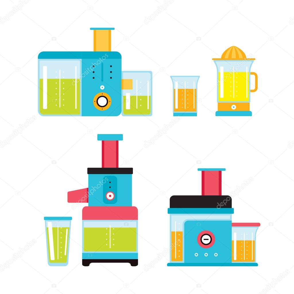 Colorful juicer kitchen appliance