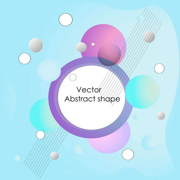 Modelo Para Design Folheto Apresentação Resumo Formas Geométricas Redondos Elementos — Vetor de Stock