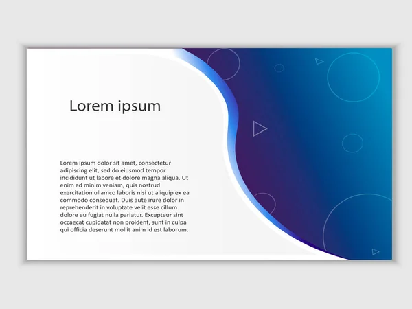 Posterin geometrik, yatay, renkli düzeni mordan yapılmıştır. Vektör tasarımı. Reklam, pazarlama, web sitesi tanıtımı için geometrik nesnelere sahip soyut afiş..