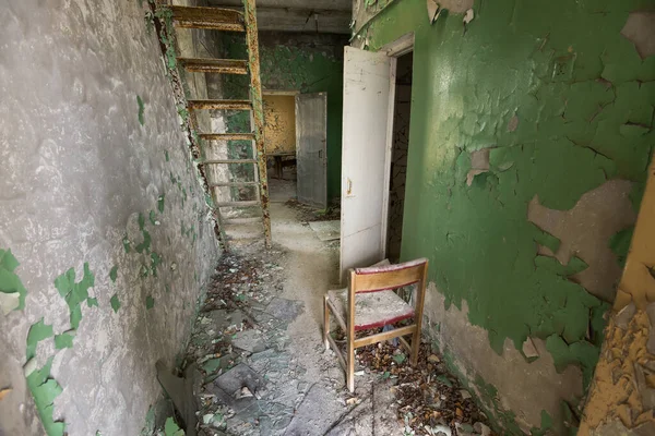 Wnętrze Stacji Rzecznej Mieście Widmo Prypeć Strefa Czarnobyla Ukraina — Zdjęcie stockowe