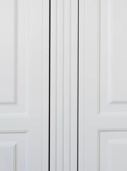 Tekstura Białych Drzwi Szafy Linii Narożników — Zdjęcie stockowe