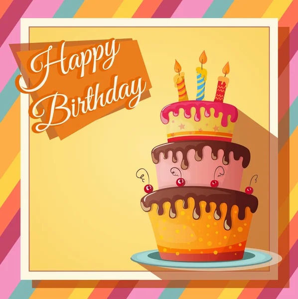 Birthday card with text — Stock Vector