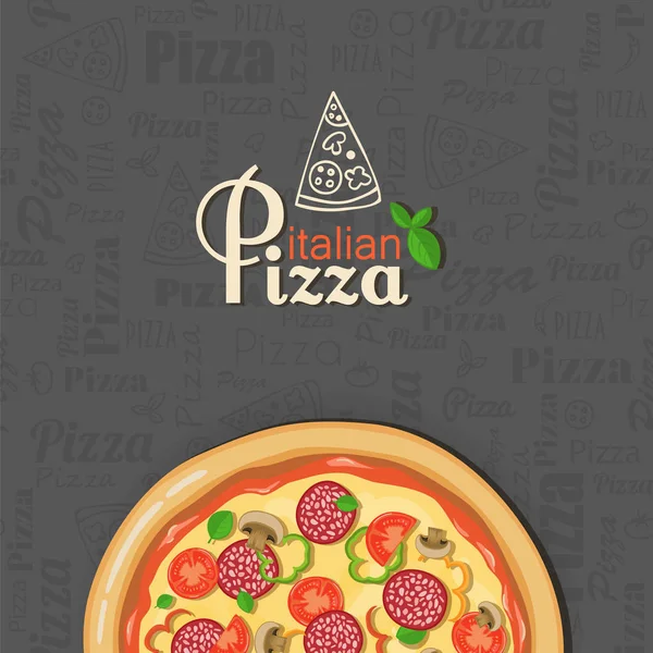 Patrón sin costura de pizza — Vector de stock