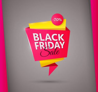 siyah Cuma indirim etiketi şablonu