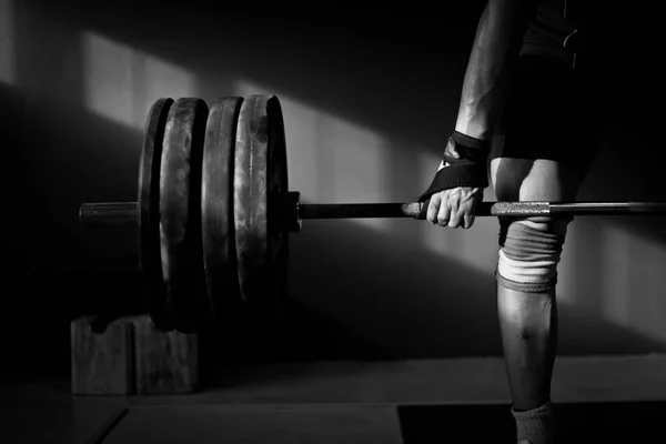 Photo Man Practising Weightlifting — Stock Photo, Image