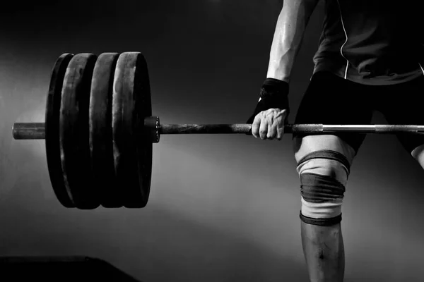 Photo Man Practising Weightlifting — Stock Photo, Image