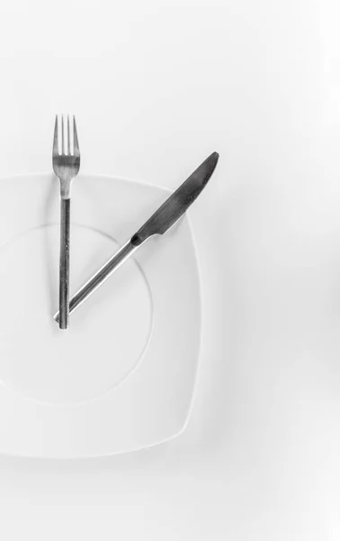 백인에게 고립된 식사를 수있는 개념적 — 스톡 사진