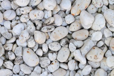 Beyaz yuvarlak oval çakıl arka plan