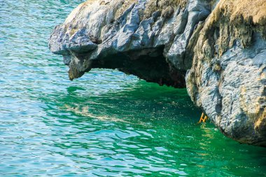 sabah rock resif ve deniz su arka plan