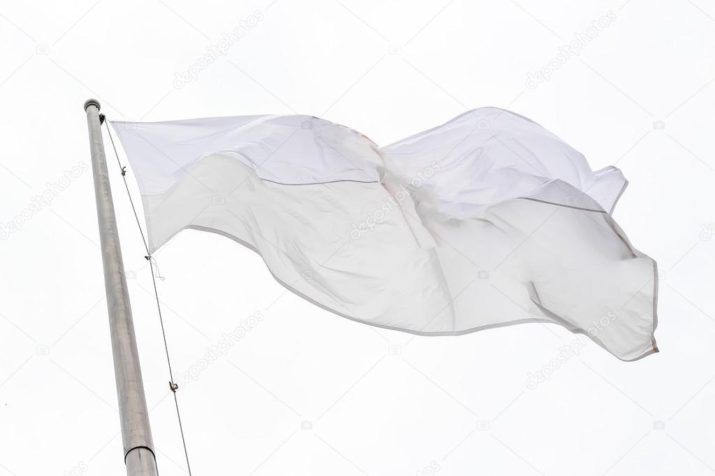 White flag in the sky