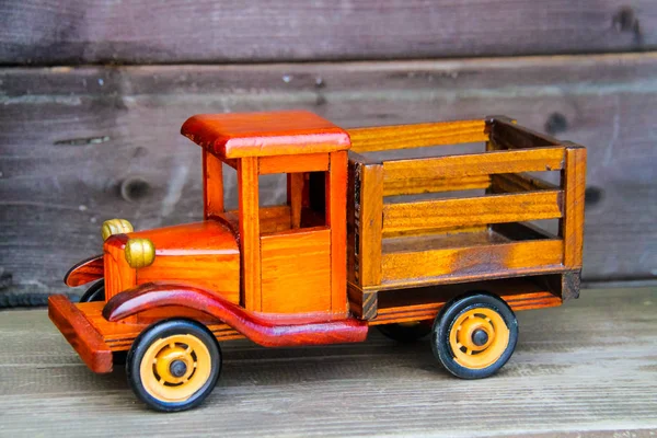 Truck toy made from wood — Stock Photo, Image