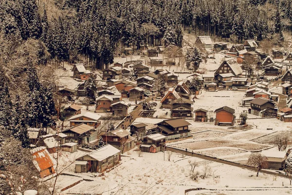 Shirakawa-go in Japan in the winter season japanese village Shir — Stock Photo, Image