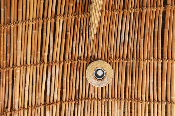 Modern vintage style of ceiling made from bamboo — Stock Photo, Image