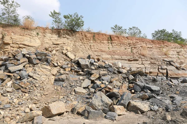 Rock sediment shale strata in Thailand — Stock Photo, Image