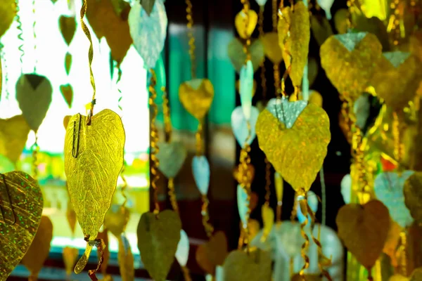 Pho silver leaf and pho gold leaf.Thai tradition buddhism — стоковое фото