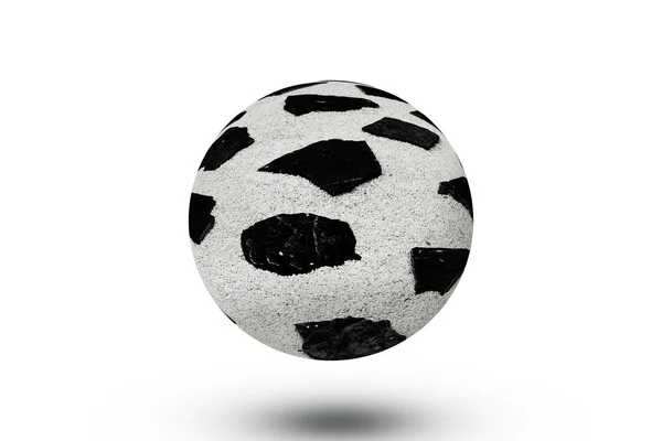 Ball Made Stone Isolated White Background — Stok fotoğraf