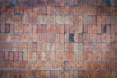 Pattern texture of clay tiles for background