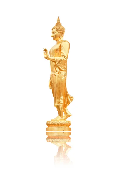 Buddha Statue Isoliert Auf Schwarzem Hintergrund — Stockfoto