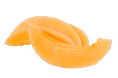 Kavun beyaz arka planda izole edildi. Bunun kırpma yolu vardı..