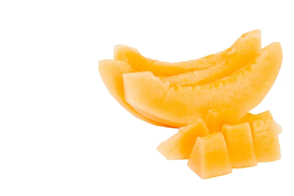 Cantaloupe Geïsoleerd Witte Achtergrond Deze Had Clipping Pad — Stockfoto