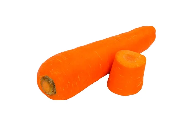 Морква Ізольована Білому Тлі Було Відсічним Контуром — стокове фото