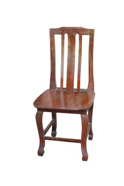 Beyaz arka planda izole edilmiş eski ahşap sandalye. Bunun kırpma yolu vardı..