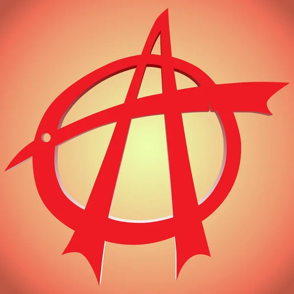 Sign anarchy red with a background — Stockový vektor