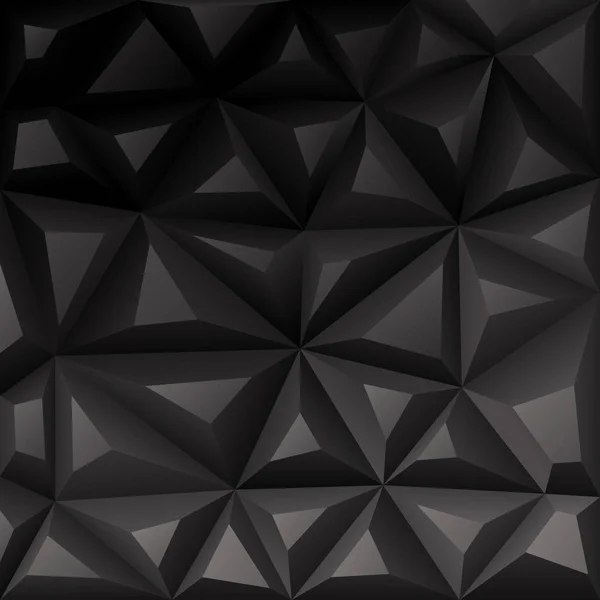 Polygone abstrait de fond noir. Illustration de stock — Image vectorielle