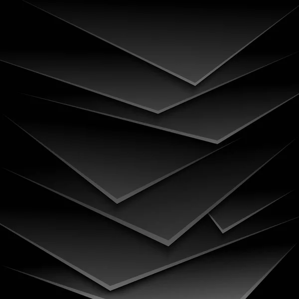 Triangles abstraits de fond noir. Illustration de stock — Image vectorielle