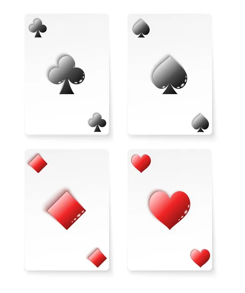 Playing Card Suits set. Stock image illustration — Stok fotoğraf