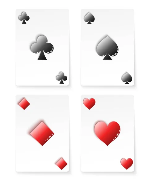 Playing Card Suits set. Stock image illustration — Stock Photo, Image