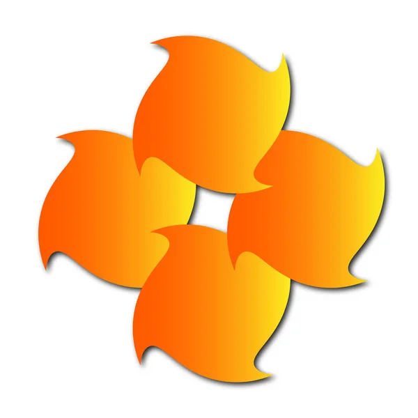 Logo kartları için gölgeli turuncu yıldızlar