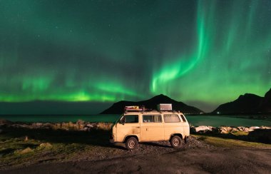 Kuzey ışıkları lofoten Adaları, Norveç