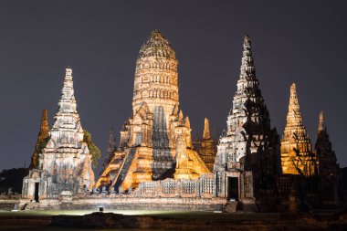 WAT Chaiwatthanaram antik Budist tapınağı Ayutthaya içinde olduğunu 