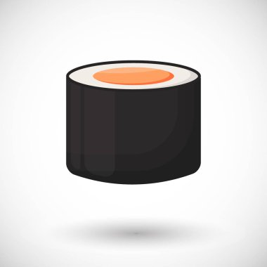 Suşi vektör düz simgesi