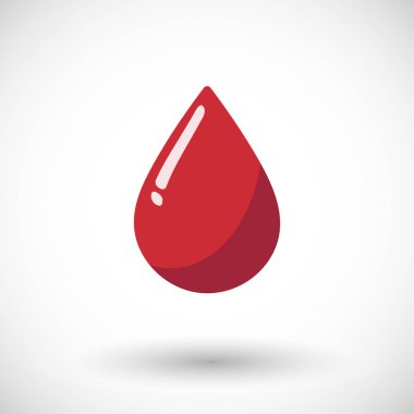 Kan damla düz vektör simgesi